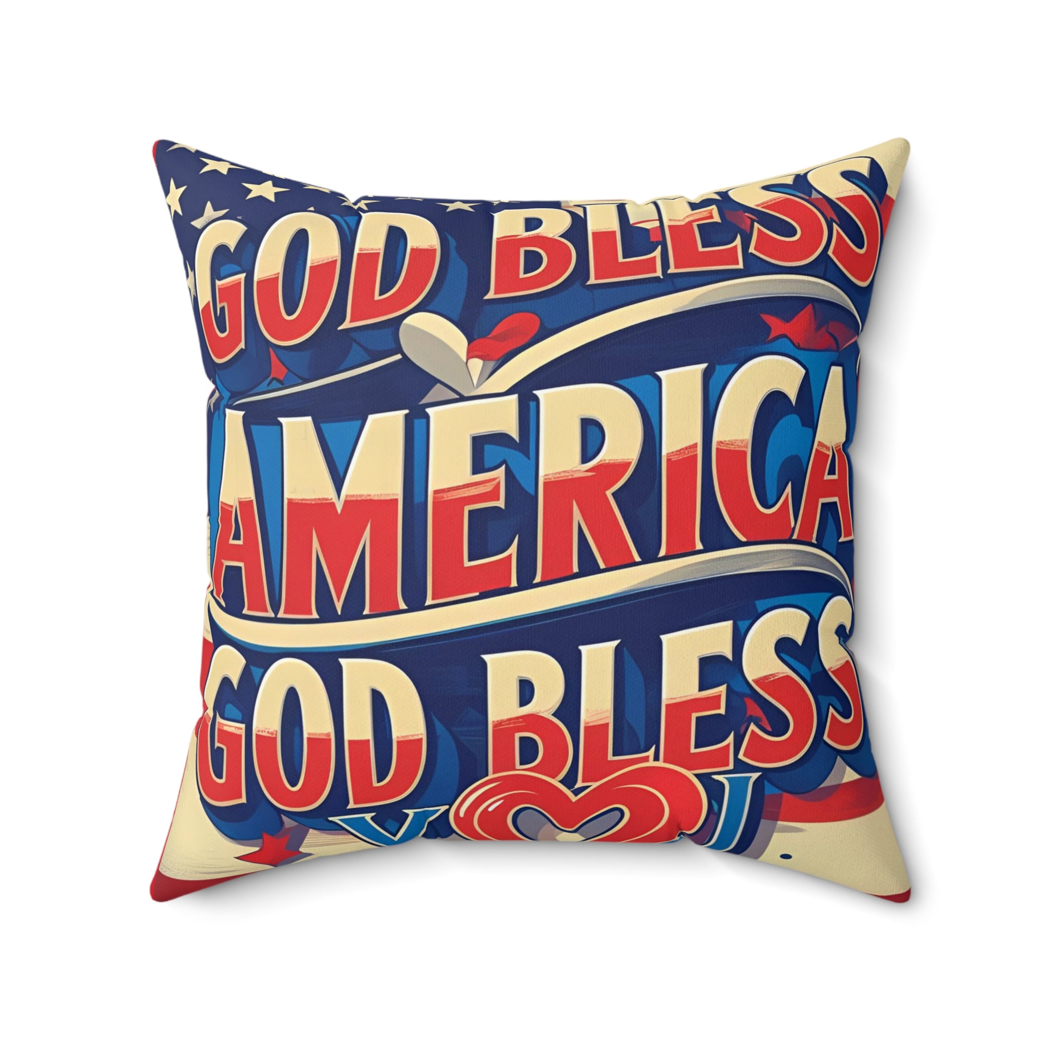Square Pillow - God Bless America, God Bless You