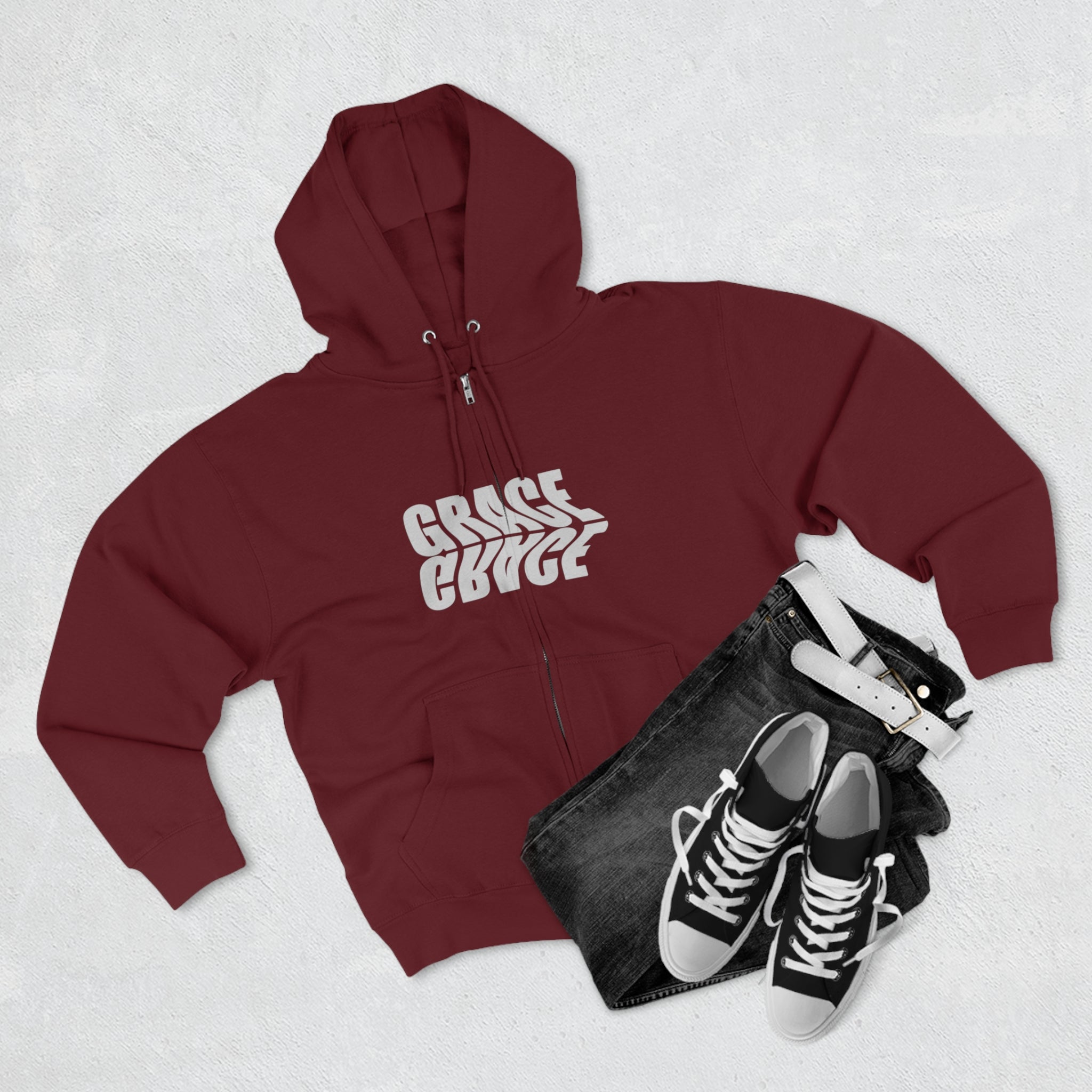 Grace Unisex Full Zip Hoodie