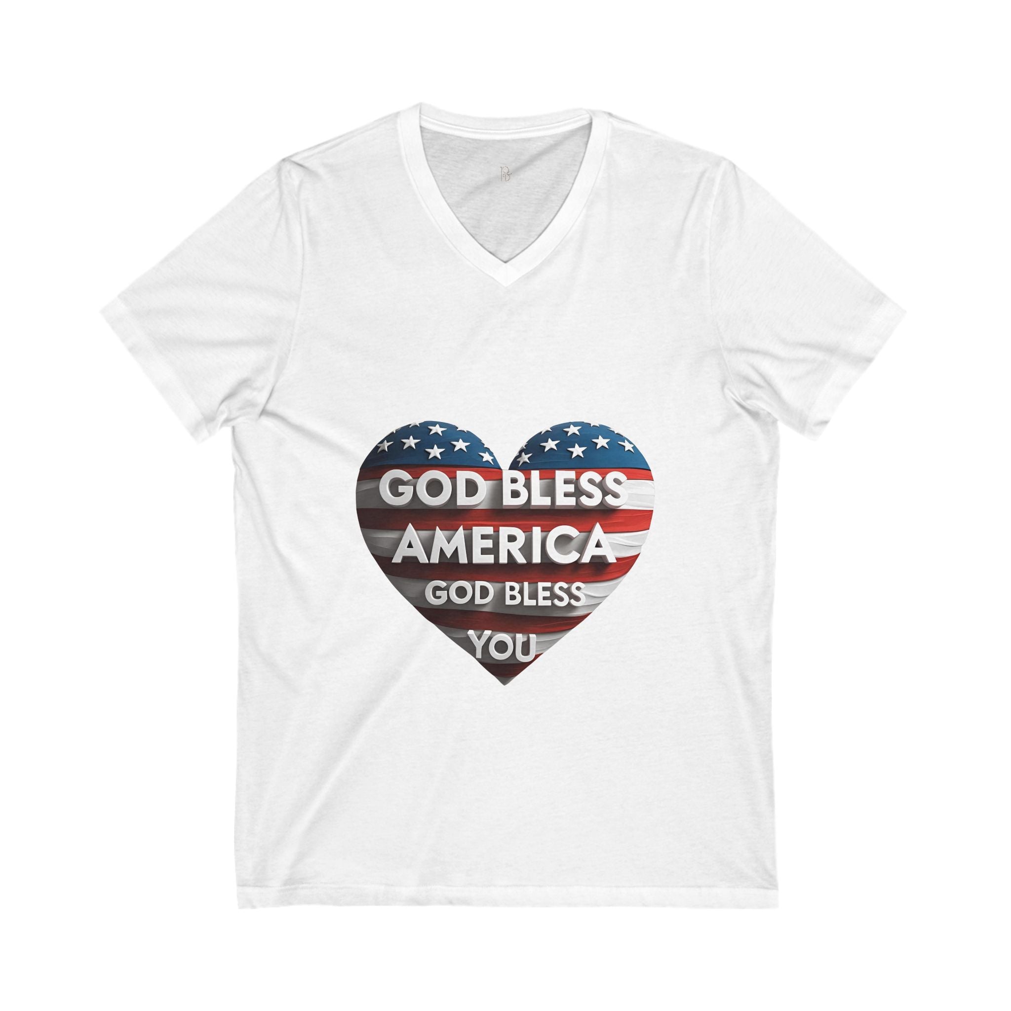 V-Neck T-Shirt God Bless America God Bless You