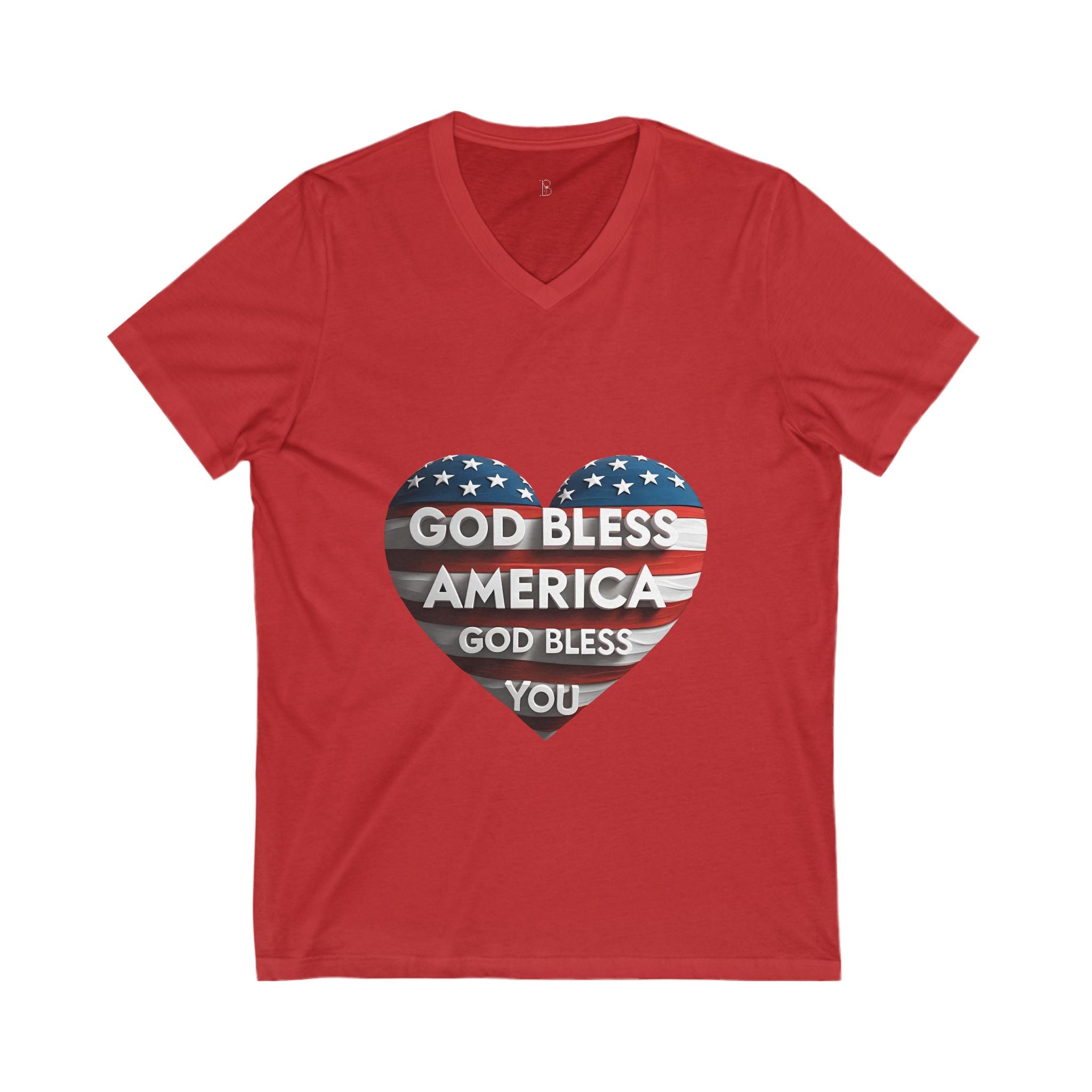 V-Neck T-Shirt God Bless America God Bless You