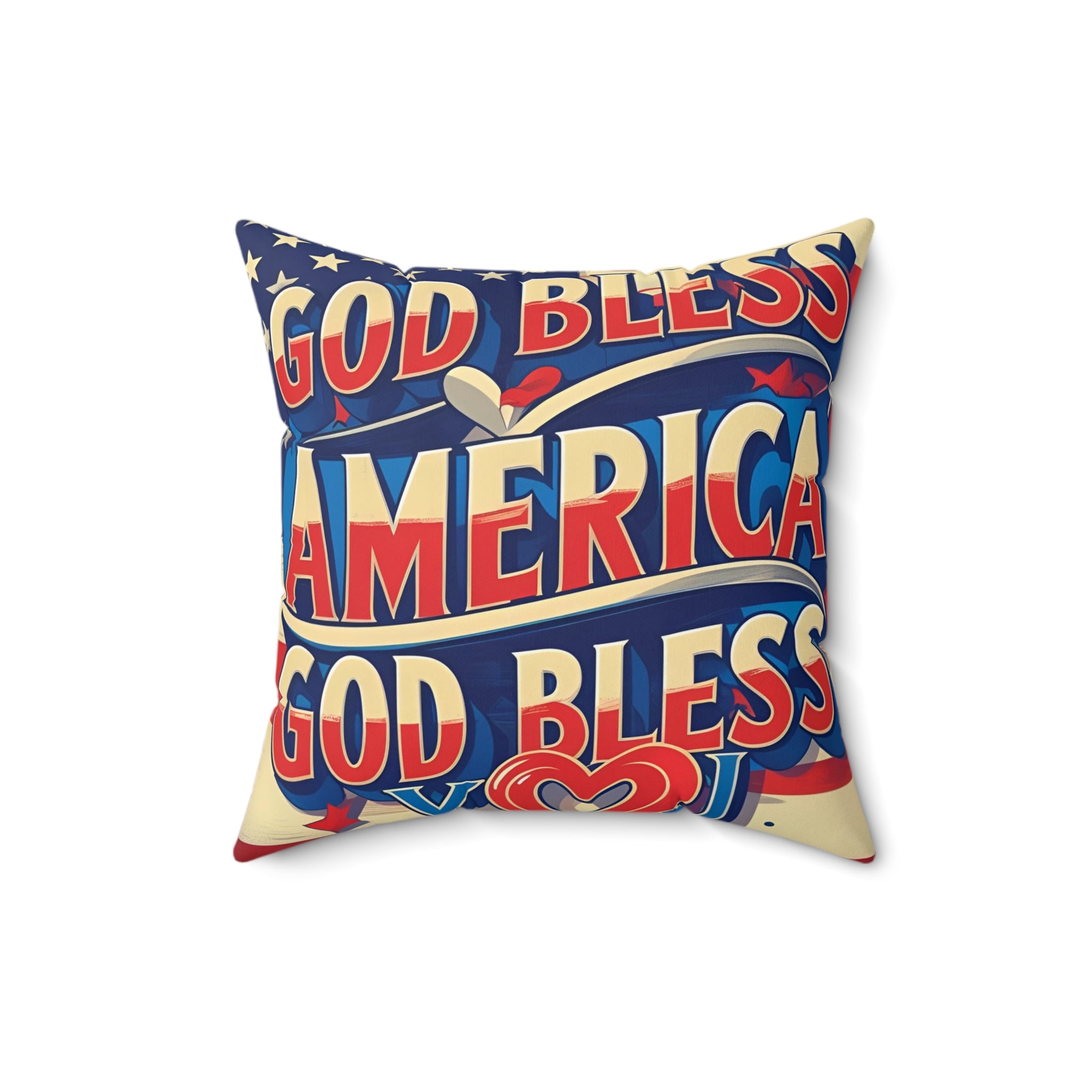 Square Pillow - God Bless America, God Bless You