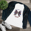 Women's T-shirt- One Nation Under God Coquette Bow Ribbon