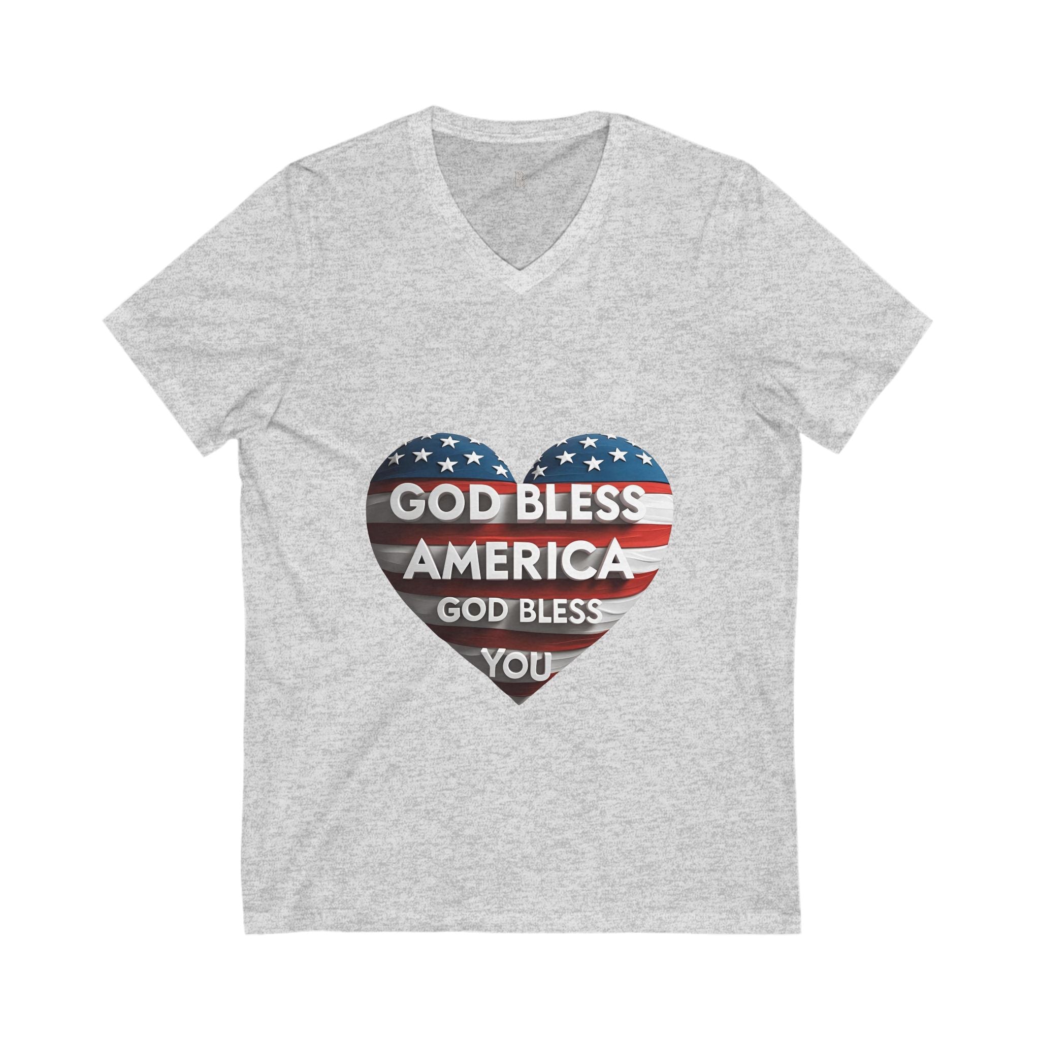 V-Neck T-Shirt God Bless America God Bless You
