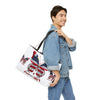 Tote Bag - Freedom in Christ Butterfly American Flag Design for Christian Patriots
