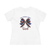 Women's T-shirt- One Nation Under God Coquette Bow Ribbon