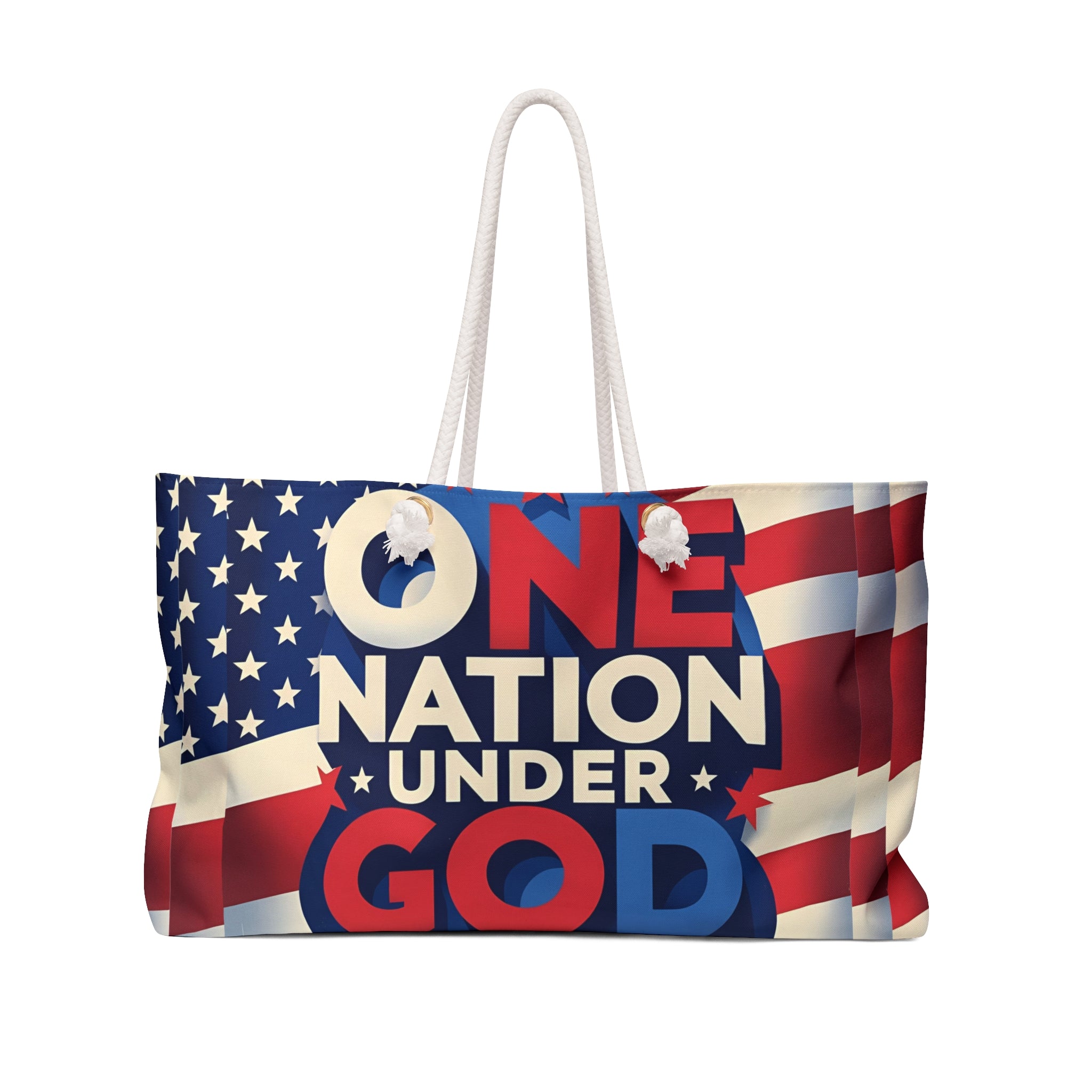 Weekender Bag - One Nation Under God with America Flag Design