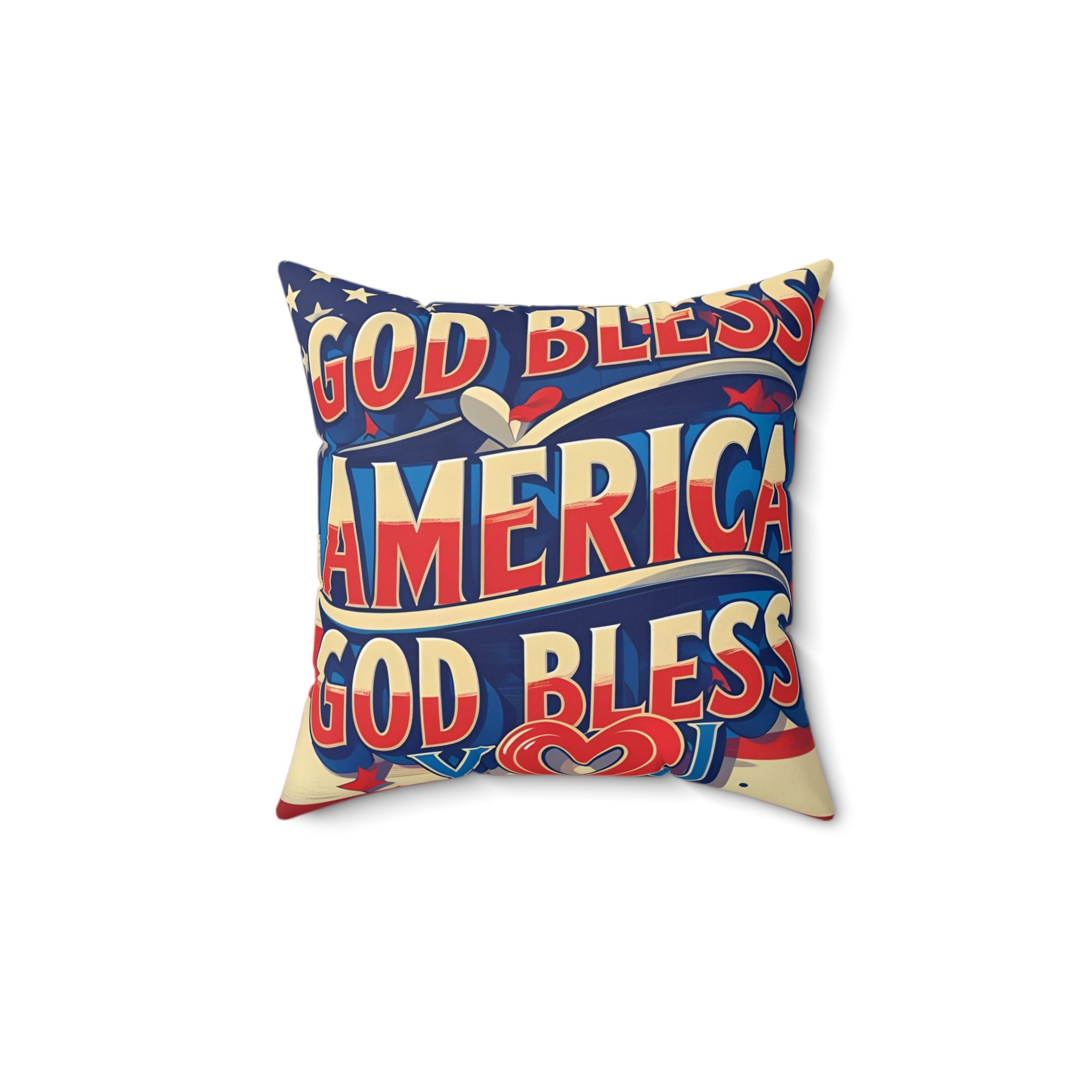 Square Pillow - God Bless America, God Bless You