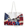 Weekender Bag - One Nation Under God with America Flag Design