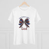 Women's T-shirt- One Nation Under God Coquette Bow Ribbon