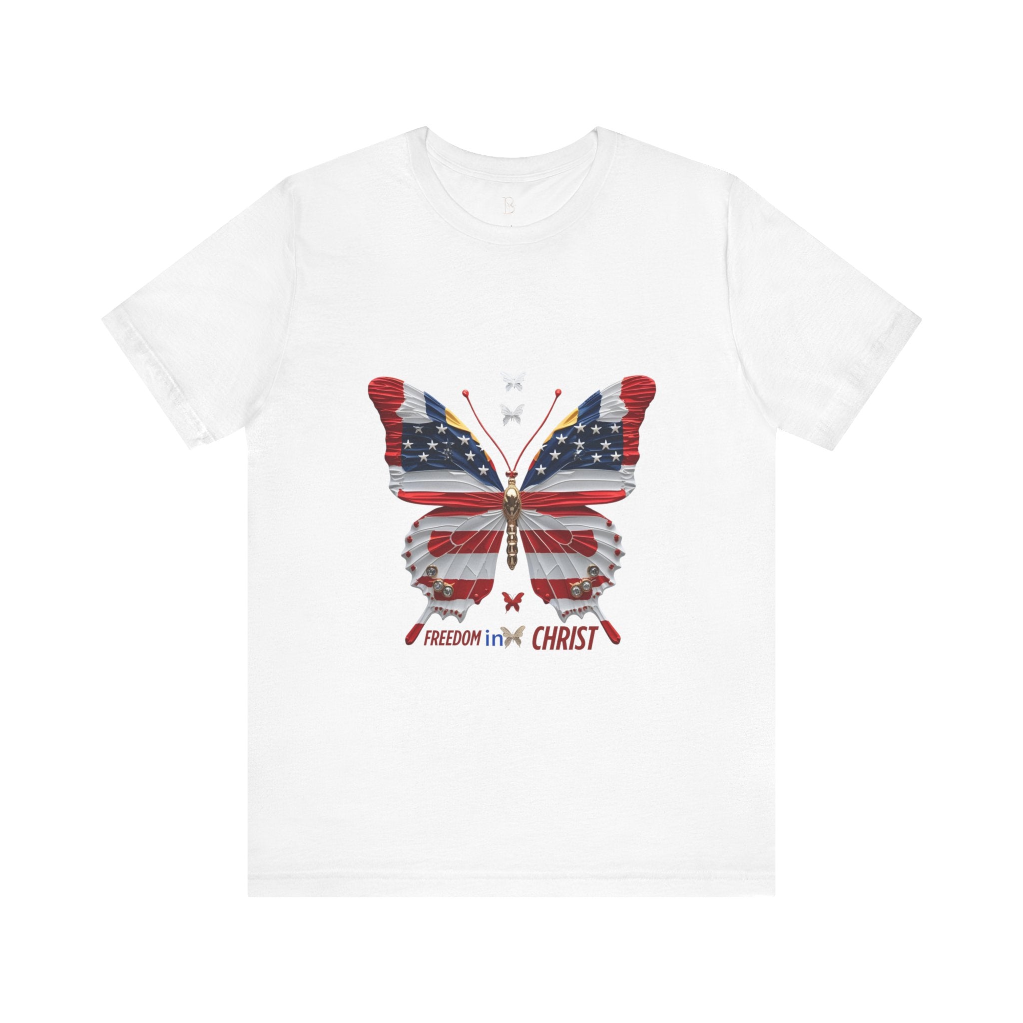 Freedom in Christ - Butterfly Patriotic T-Shirt